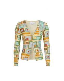 House Of Sunny Clothing Pepperland Peggy Cardi - Puzzle Print