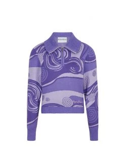 House Of Sunny Clothing Indigo Skies Tracksuit Top - Violet