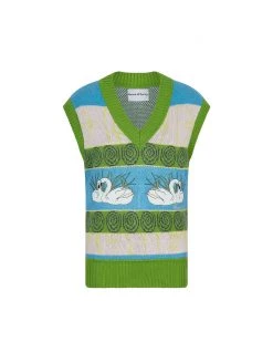 House Of Sunny Clothing Swan Lake Retro Knitted Vest