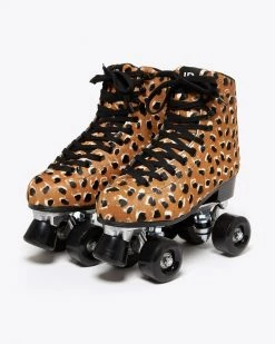 Intentionally Blank Whip It Skates - Tan Cheetah Accessories
