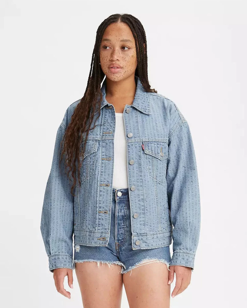 Levi's Clothing 90's Trucker Jacket - Light Seersucker 1 Levi's Clothing 90's Trucker Jacket - Light Seersucker