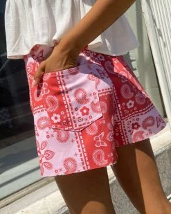 Lisa Says Gah Denim Shorts - Bandana