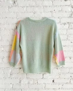 Lisa Says Gah Helen Sweater - Pastel Block Clothing