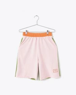 Lisa Says Gah Kelly Organic Terry Shorts - Colorblock Pink, Green & Orange Clothing