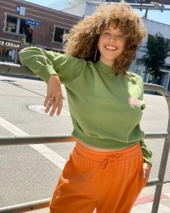 Lisa Says Gah Clothing Winona Organic Terry Sweatshirt - Green