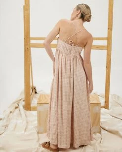 Mon Renn Lola Dress - Musk Check