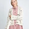Native Youth Chunky Cable Cardigan - Ivory