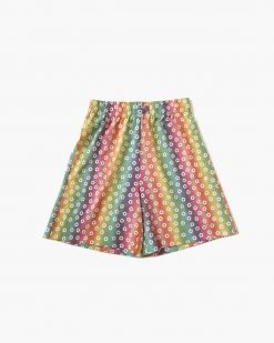 Novel Swim Drifter Bottom In Rainbow Blossom Clothing