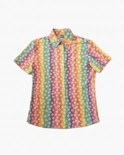 Novel Swim Clothing Drifter Top In Rainbow Blossom