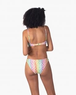 Novel Swim The Rockaway Bikini Bottom - Rainbow Blossom