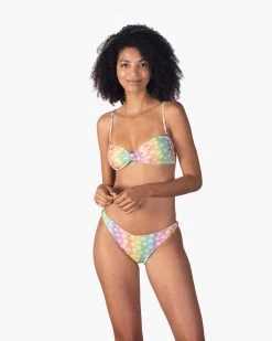 Novel Swim Clothing The Rockaway Bikini Top - Rainbow Blossom