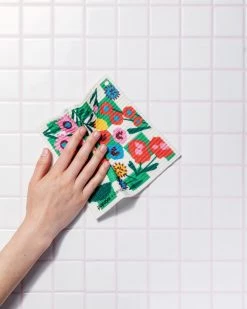 Ban.do X Papaya Reusables Reusable Paper Towel/Swedish Dish Cloth Set - Picnic Bouquet