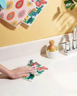Ban.do X Papaya Reusables Reusable Paper Towel/Swedish Dish Cloth Set - Picnic Bouquet