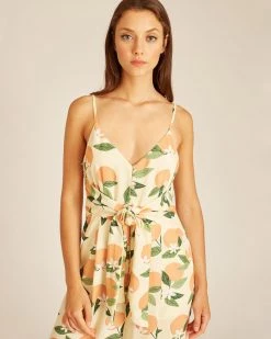 Pepa Loves Orange Print Jumpsuit Clothing