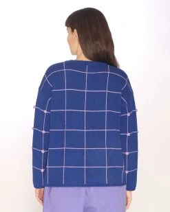 Pepa Loves Pom Pom Squares Sweater - Blue