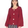 Pepa Loves Square Neck Cardigan - Cherry Clothing