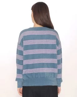 Pepa Loves Stripe Sweater - Blue/Lilac Clothing
