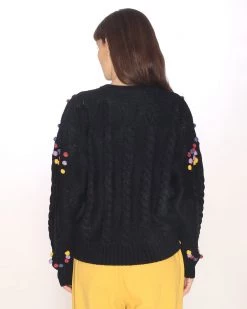 Pepa Loves Clothing Pom Pom Sweater - Black