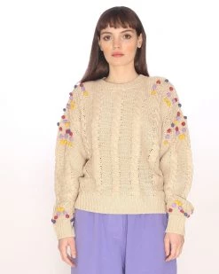Pepa Loves Clothing Pom Pom Sweater - Cream