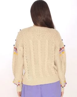 Pepa Loves Clothing Pom Pom Sweater - Cream