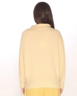 Pepa Loves Clothing Zip Neck Sweater - Cream