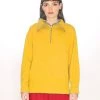 Pepa Loves Zip Neck Sweater - Yellow Clothing
