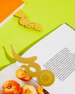 Poketo Brass Bookmark In Banana Planners + Desk