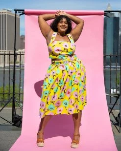 Rachel Antonoff Clothing Antonia Crop Top - Yellow Poppy