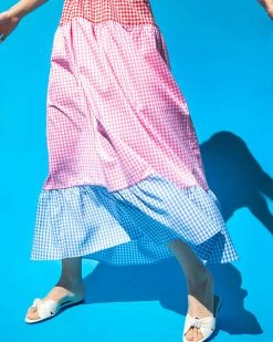 Rachel Antonoff Hannah Pinafore Maxi Dress - Multi Gingham