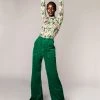 Rachel Antonoff Mike Wide Leg Pant - Emerald