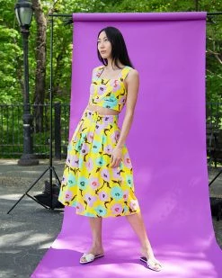 Rachel Antonoff Clothing Vinnie Skirt - Yellow Poppy