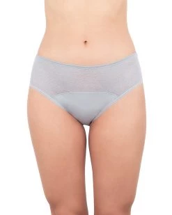 Saalt Leakproof Lace Hipster Period Underwear - Pebble Gray Clothing