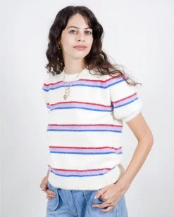 Saint Geraldine Clothing Eyelash Knit Pullover - Peony/Electric