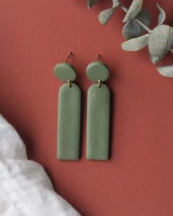 Simply Perla Accessories Hailey Earrings - Sage