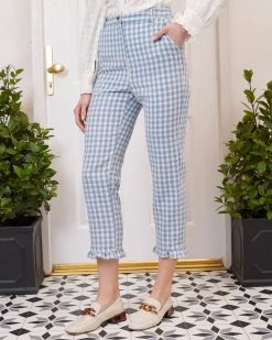 Sister Jane Postmark Gingham Tailored Trousers Clothing