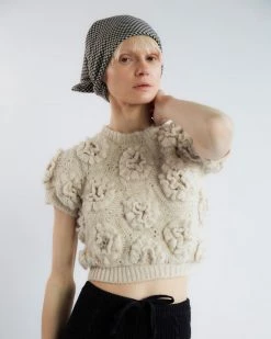 Tach Polina Crochet Knit Top - Cream