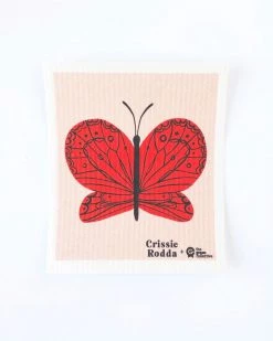 The Green Collective Butterfly Swedish Dishcloth NEW
