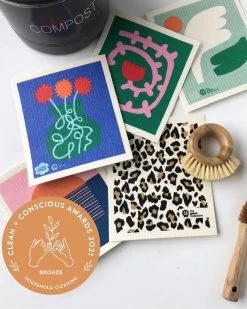 The Green Collective NEW Looking Below Swedish Dishcloth