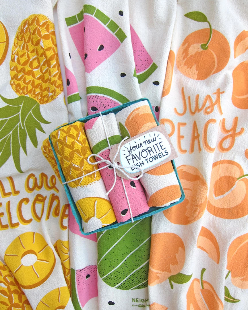 The Neighborgoods Dish Towel Set - Shake Your Fruity 1 The Neighborgoods Dish Towel Set - Shake Your Fruity