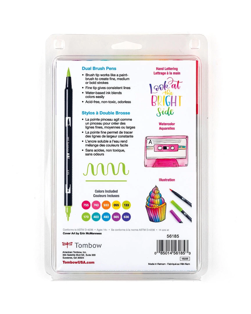Tombow Planners + Desk Dual Brush Pen Art Markers: Bright 6 Tombow Planners + Desk Dual Brush Pen Art Markers: Bright
