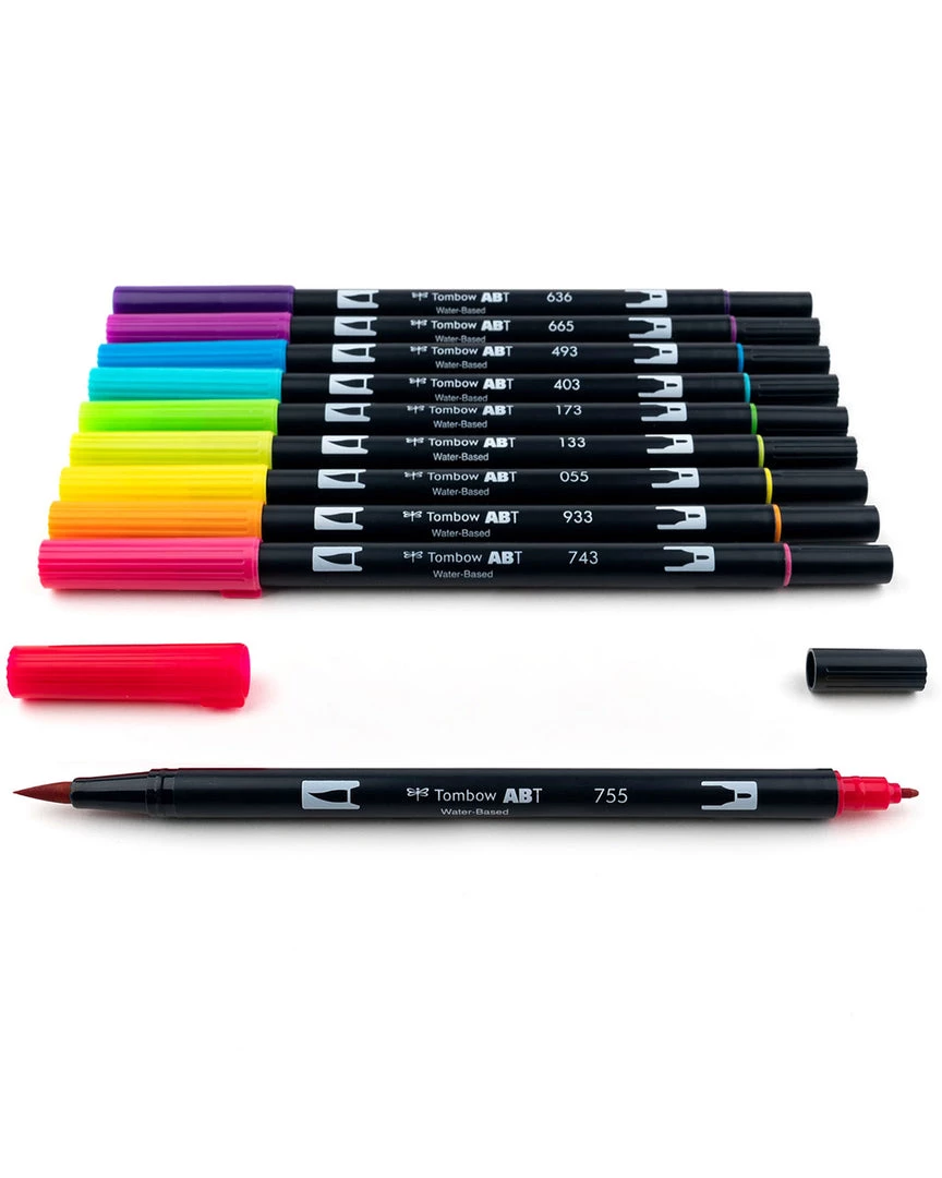 Tombow Planners + Desk Dual Brush Pen Art Markers: Bright 3 Tombow Planners + Desk Dual Brush Pen Art Markers: Bright