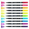 Tombow Planners + Desk Dual Brush Pen Art Markers: Bright