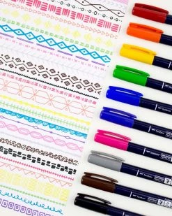 Tombow Planners + Desk Fudenosuke Colors Calligraphy Brush Pens