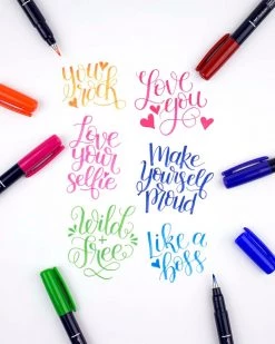 Tombow Planners + Desk Fudenosuke Colors Calligraphy Brush Pens