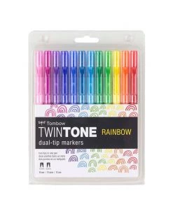 Tombow Twintone Marker Set: Rainbow