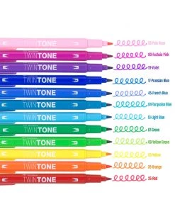 Tombow Twintone Marker Set: Rainbow