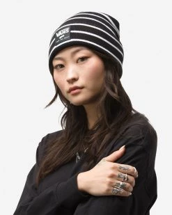 Vans Accessories Breaking Curfew Beanie - Black/White Stripe