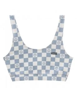 Vans NEW Flying V Print Bralette - Ashley Blue