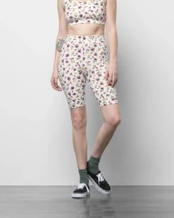 Vans NEW Flying V Print Legging Short - Marshmallow