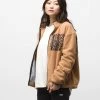Vans Clothing Quinn Mock Zip Up Jacket - Chipmunk